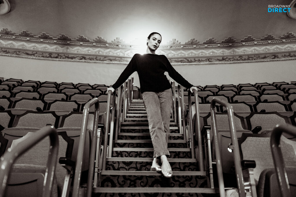 Juliana Canfield in the Golden Theatre. Photo by Angela of York for Broadway Direct.