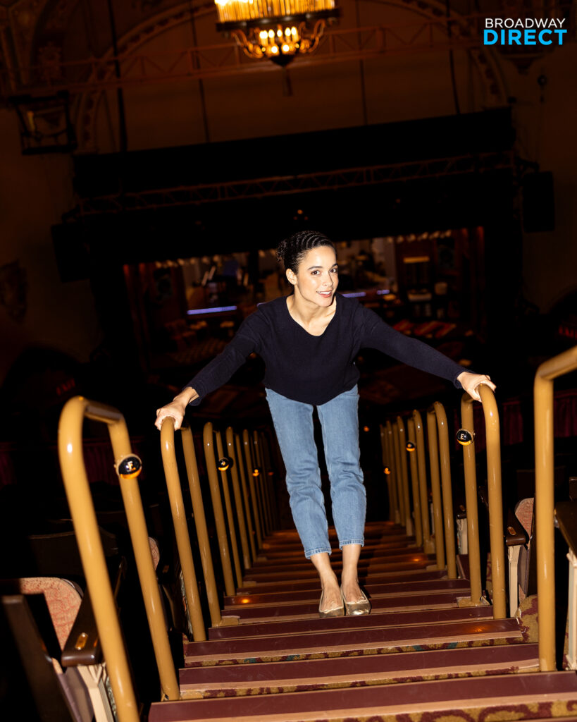 Juliana Canfield in the Golden Theatre. Photo by Angela of York for Broadway Direct.