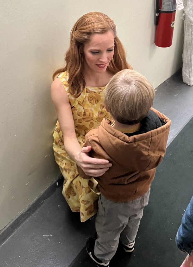 Katie Rose Clarke with her son.