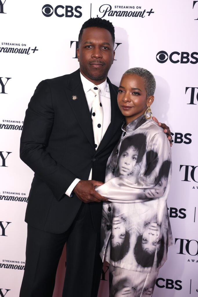 Leslie Odom Jr. and Kara Young at the 77th Annual Tony Awards Meet The Nominees Press Event. Photo by Jemal Countess/Getty Images for Tony Awards Productions.