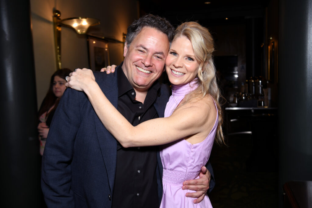 Adam Guettel and Kelli O'Hara at the 77th Annual Tony Awards Meet The Nominees Press Event. Photo by Jenny Anderson/Getty Images for Tony Awards Productions.