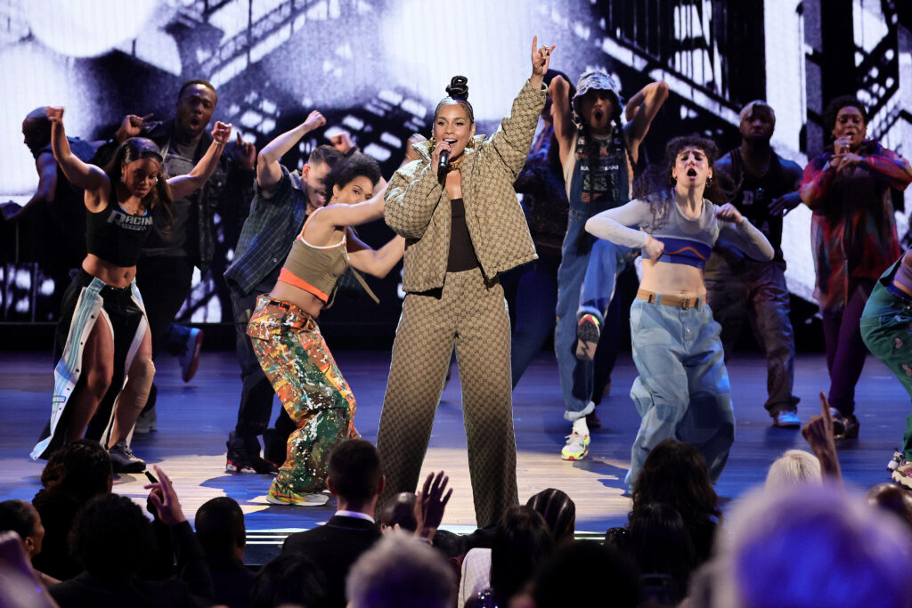 Alicia Keys at the 77th Annual Tony Awards. Photo by Theo Wargo/Getty Images for Tony Awards Productions.