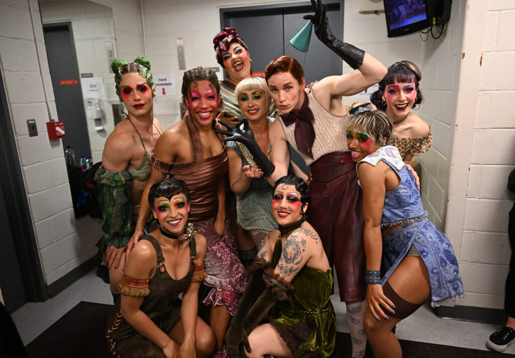 Eddie Redmayne and the cast of <i>Cabaret at the Kit Kat Club</i>. Photo by Jenny Anderson.