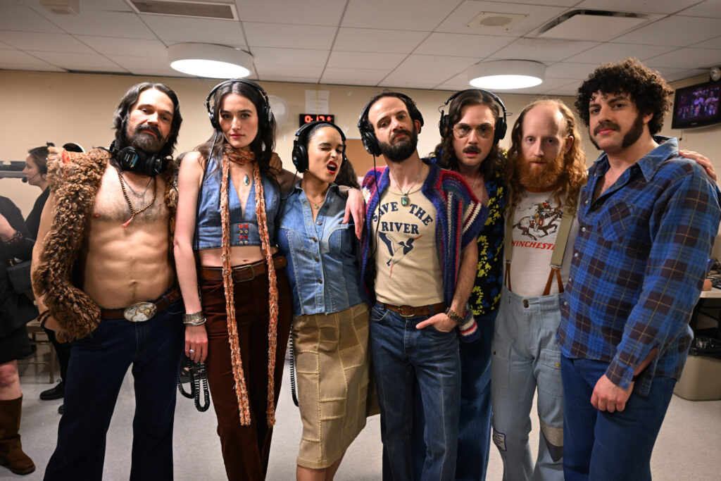 Chris Stack, Sarah Pidgeon, Juliana Canfield, Will Brill, Tom Pecinka, Andrew R. Butler and Eli Gelb Photo by Jenny Anderson.