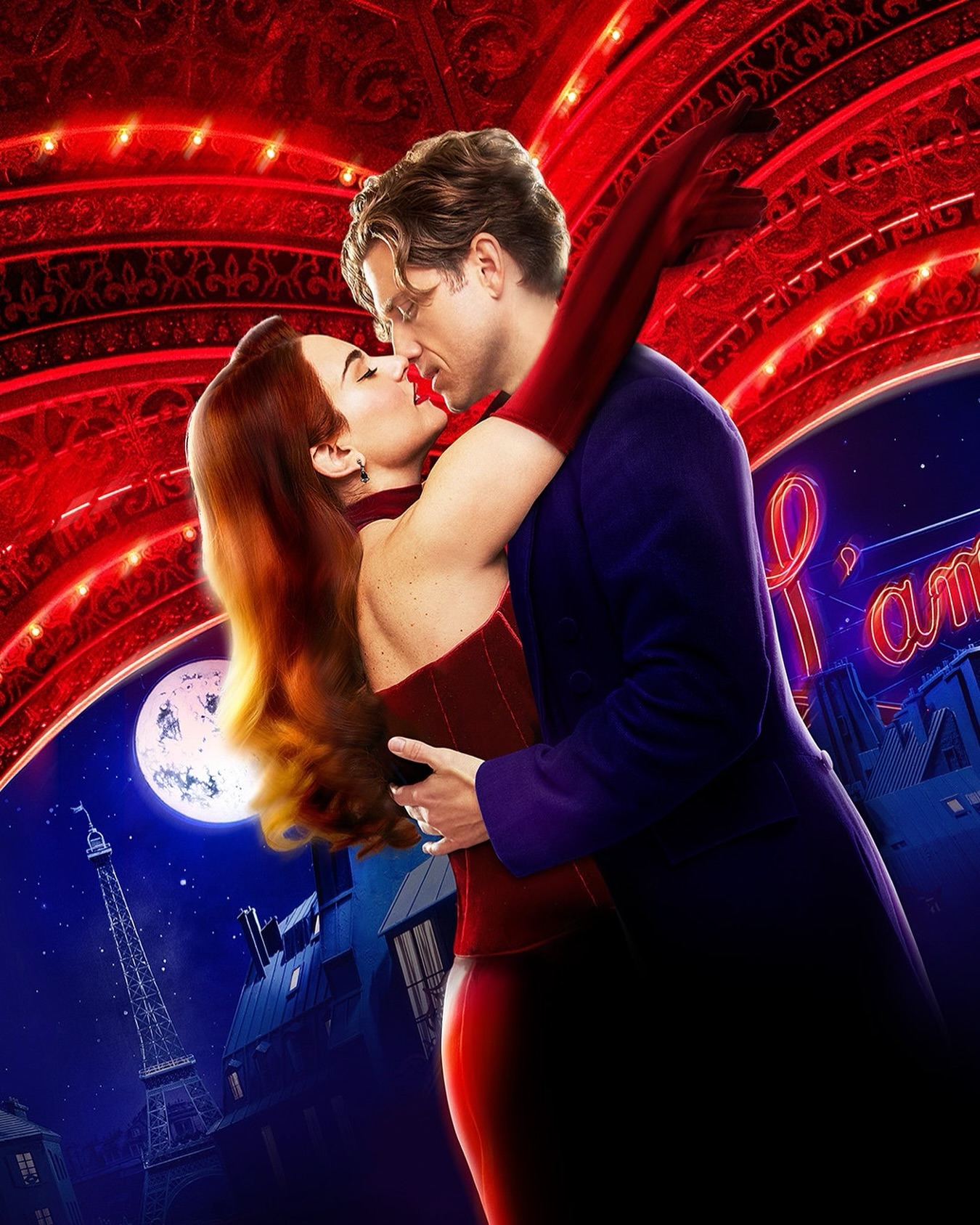 Aaron Tveit and JoJo in <i>Moulin Rouge! The Musical.</i> Photo courtesy of <i>Moulin Rouge! The Musical.</i>