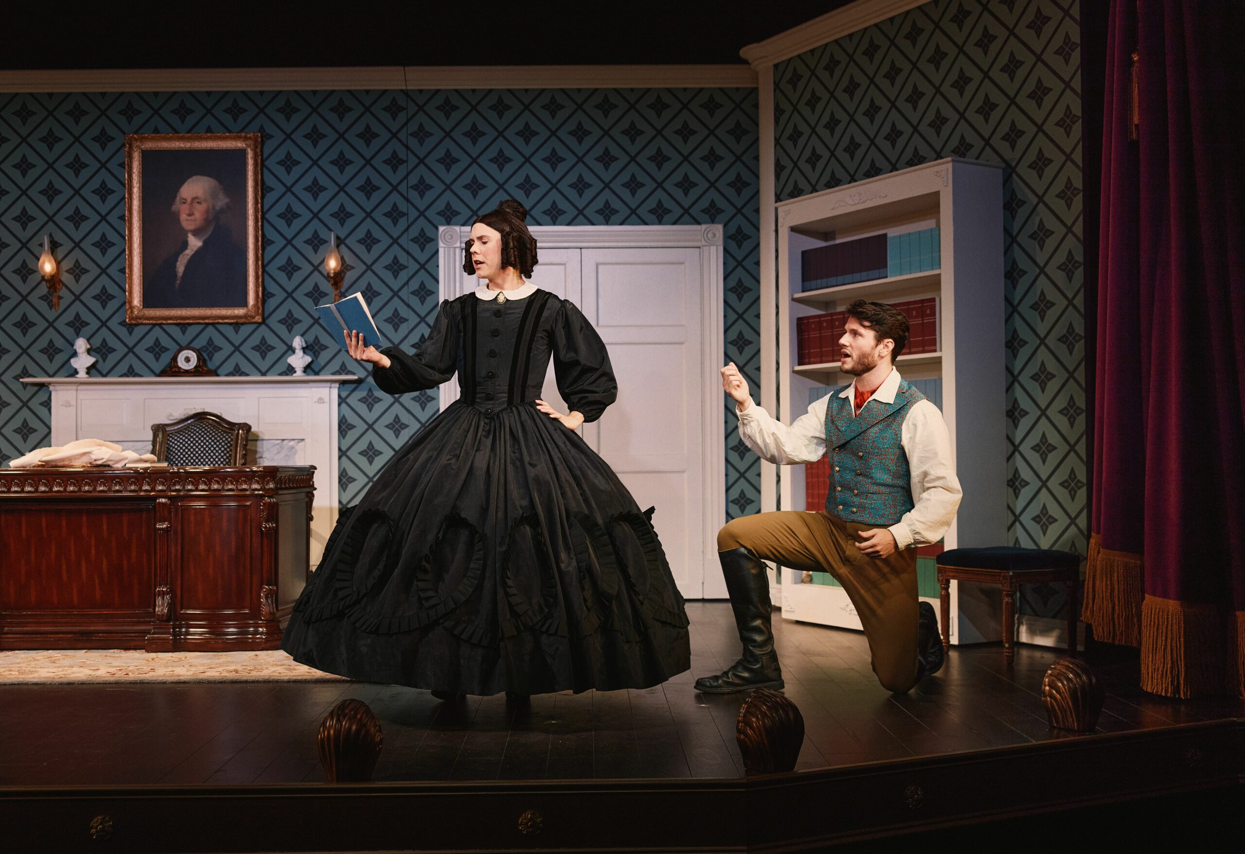 Conrad Ricamora and James Scully in Oh, Mary!. Photo by Emilio Madrid.