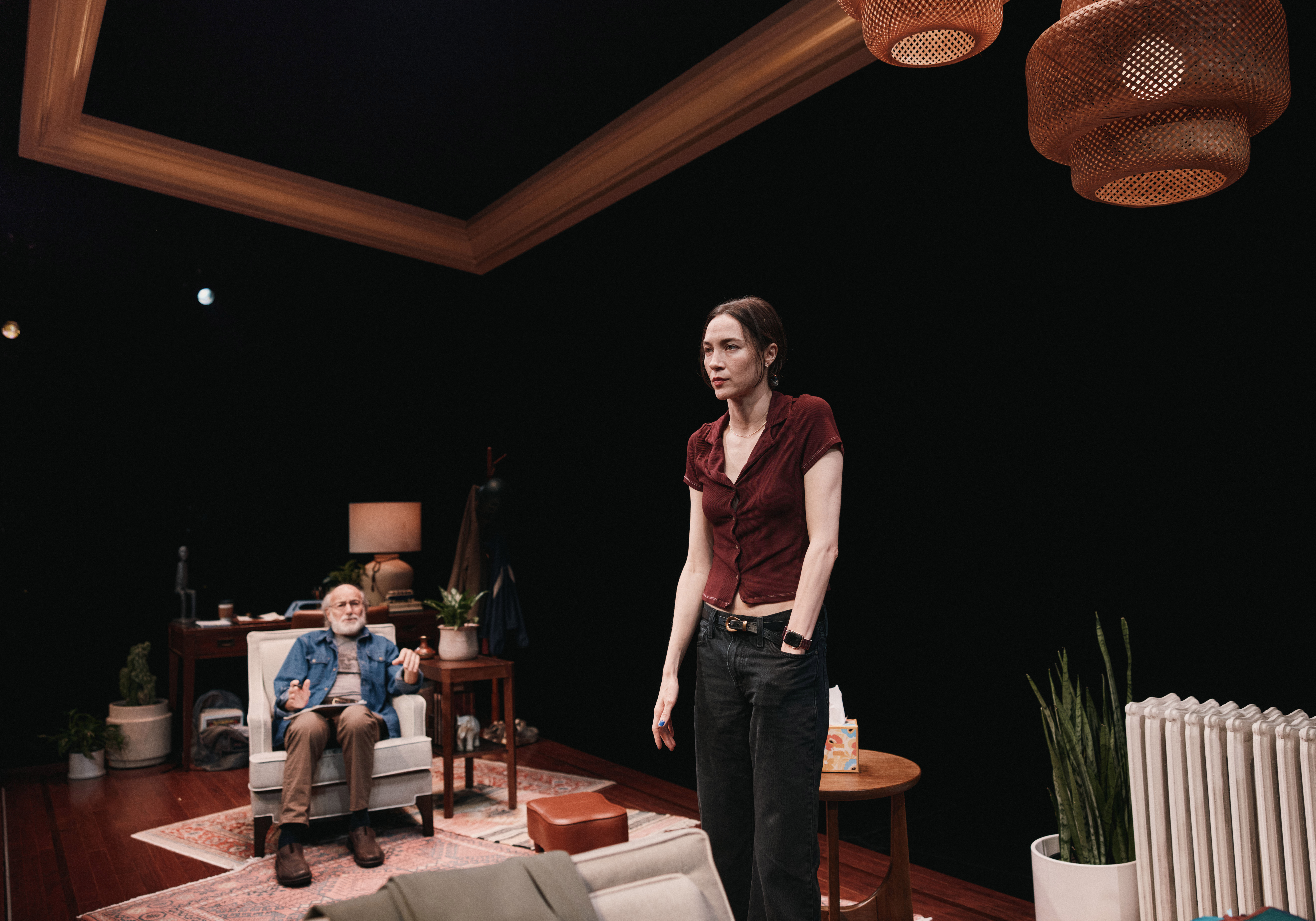 Peter Friedman and Sydney Lemmon in JOB. Photo by Emilio Madrid.