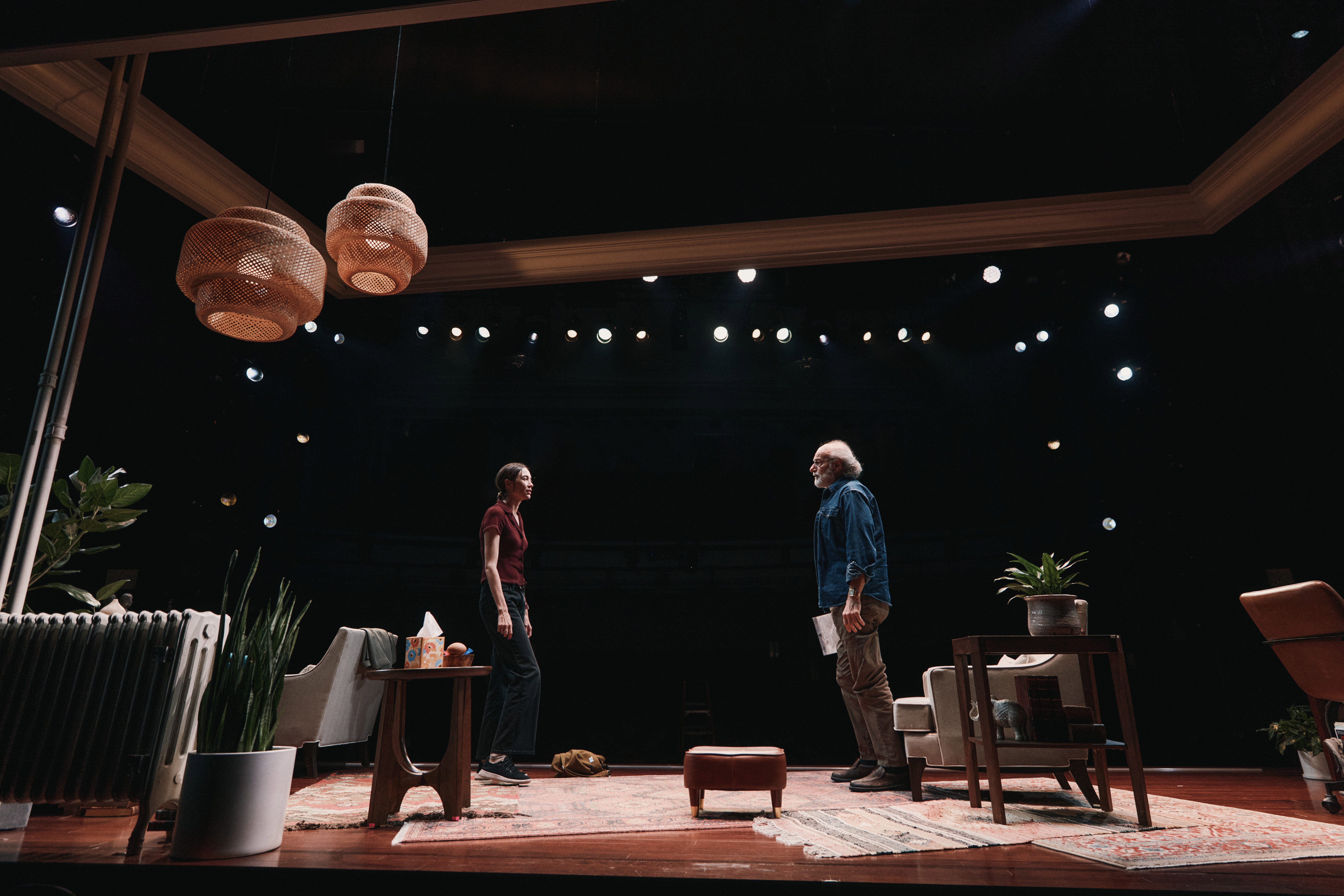 Peter Friedman and Sydney Lemmon in JOB. Photo by Emilio Madrid.