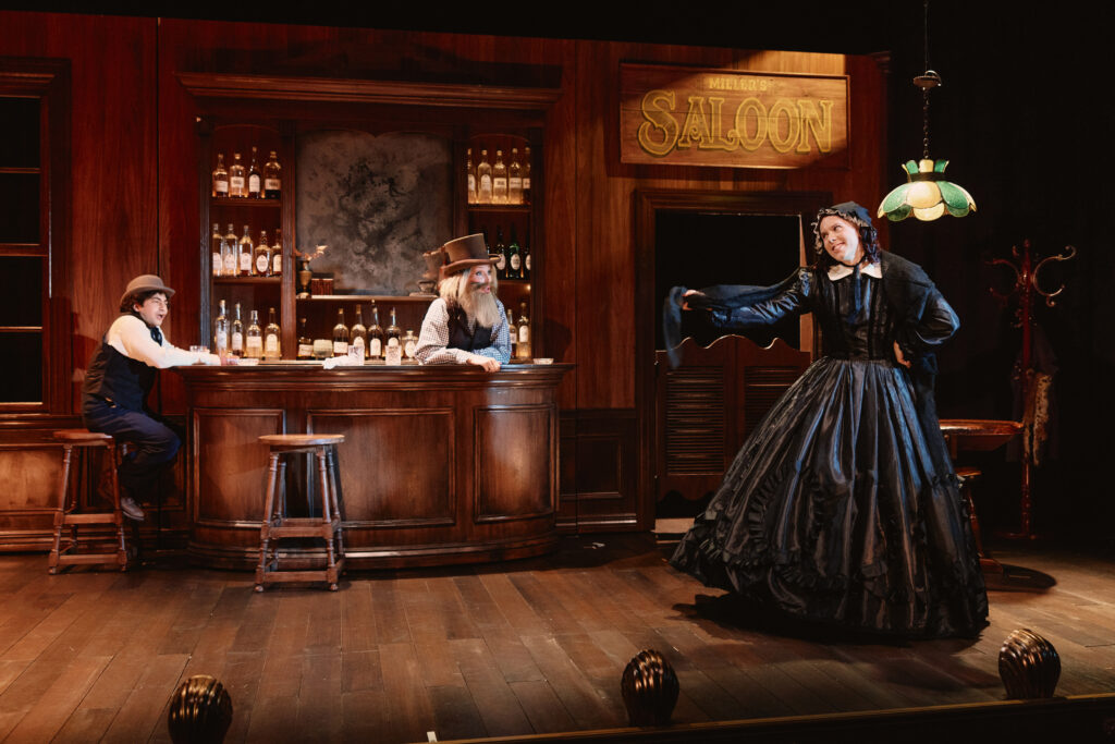 Tony Macht, Bianca Leigh, and Cole Escola in Oh, Mary! Photo by Emilio Madrid.