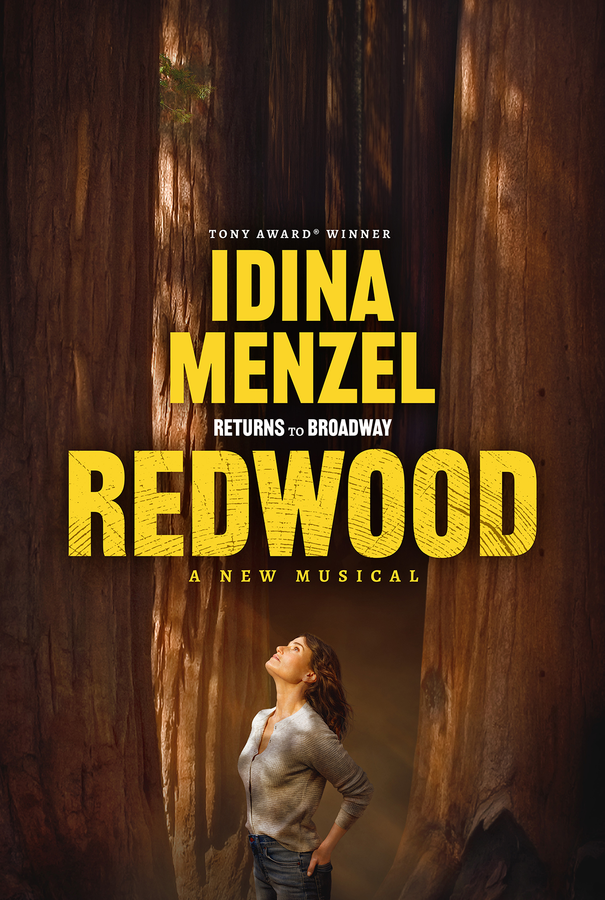 <i>Redwood</i> starring Idina Menzel will begin performances at the Nederlander Theatre in January 2025.