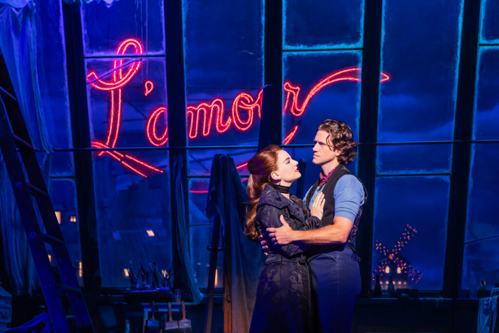 Joanna "JoJo" Levesque and Aaron Tveit in Moulin Rouge! The Musical. Photo by Matthew Murphy.