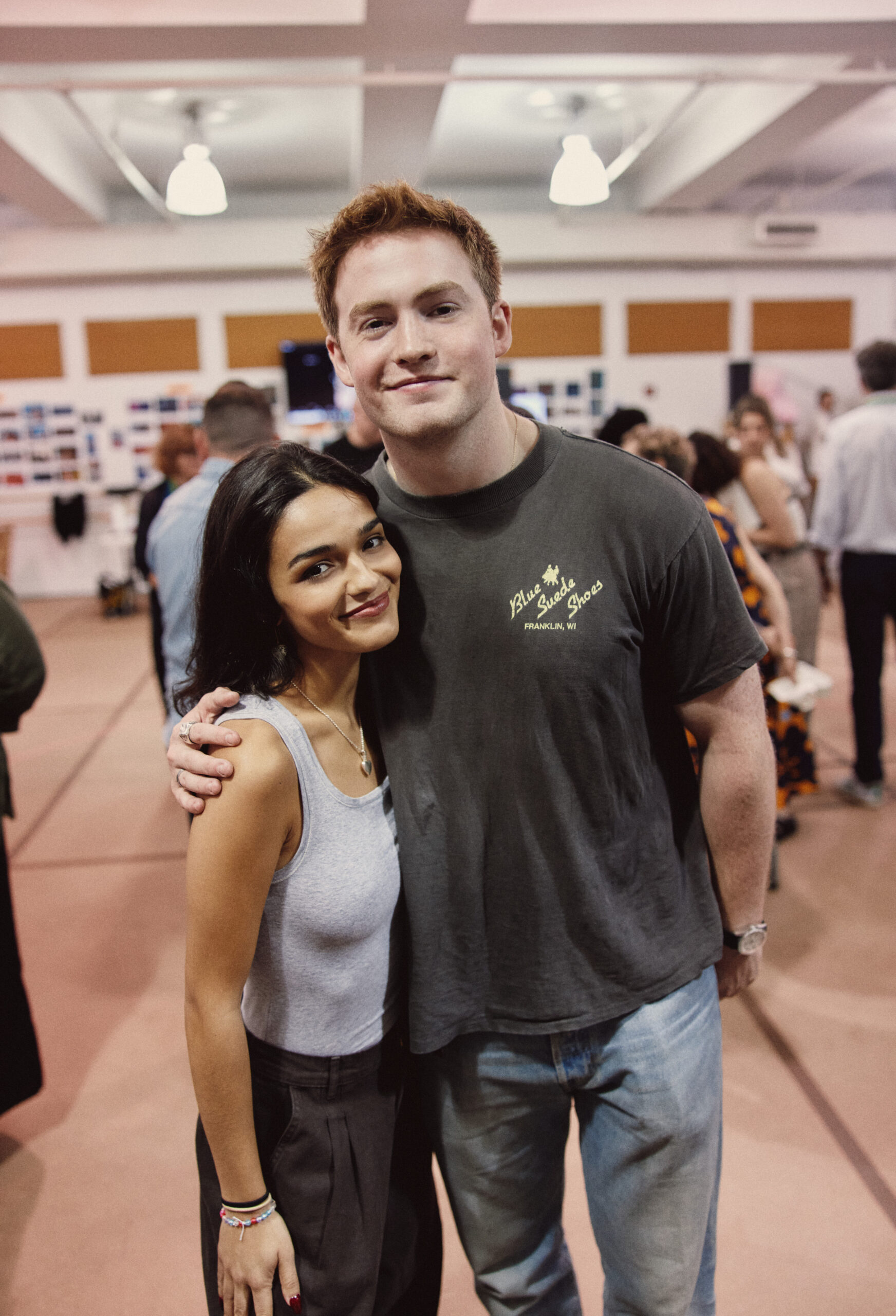 Kit Connor and Rachel Zegler in rehearsal for Romeo + Juliet on Broadway.