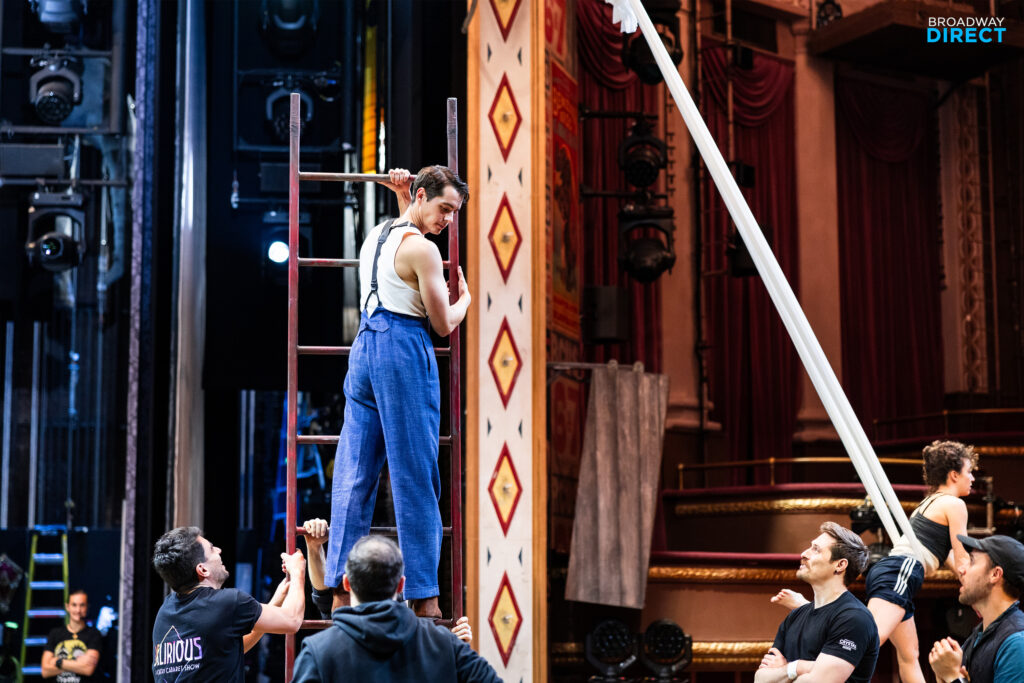Kyle Selig on stage at Water for Elephants. Photo by Angela of York for Broadway Direct.