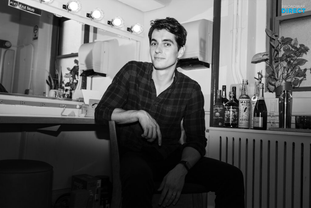 Kyle Selig backstage at Water for Elephants. Photo by Angela of York for Broadway Direct.