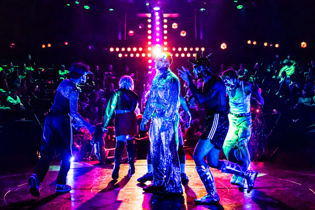 Kit Connor and the cast of Romeo + Juliet. Photo by Matthew Murphy and Evan Zimmerman.