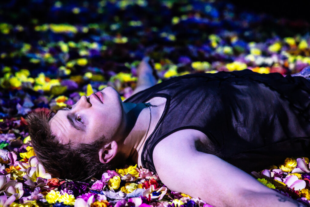 Kit Connor in Romeo + Juliet. Photo by Matthew Murphy and Evan Zimmerman.