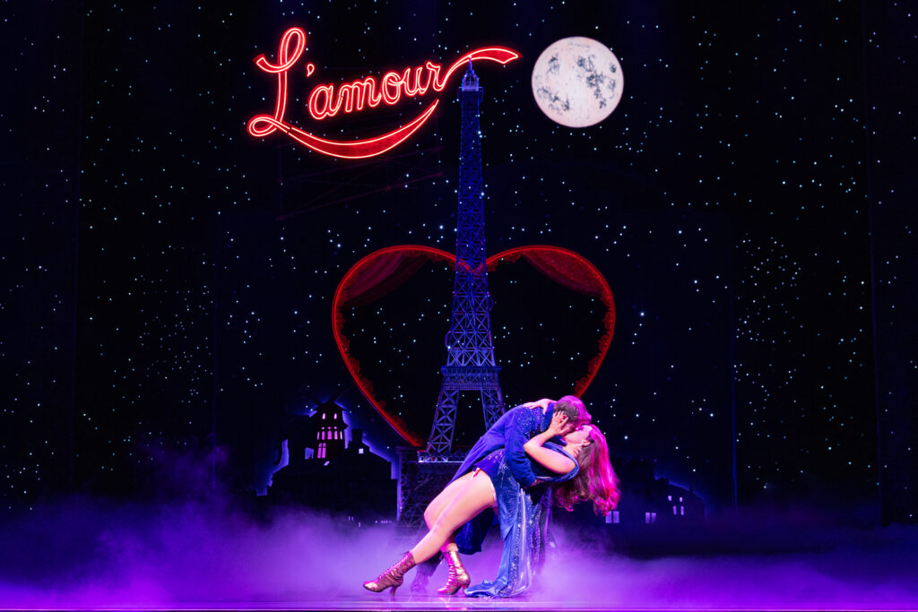 John Cardoza and Solea Pfeiffer in Moulin Rouge! The Musical. Photo by Evan Zimmerman for MurphyMade.