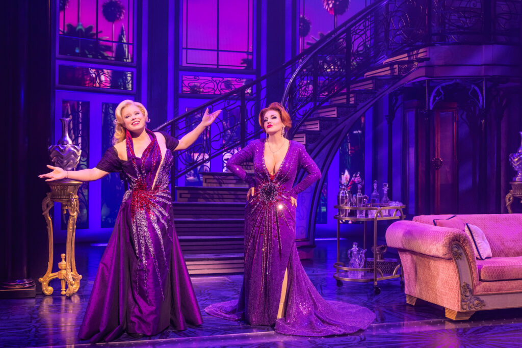 Megan Hilty and Jennifer Simard in Death Becomes Her. Photo by Matthew Murphy and Evan Zimmerman.