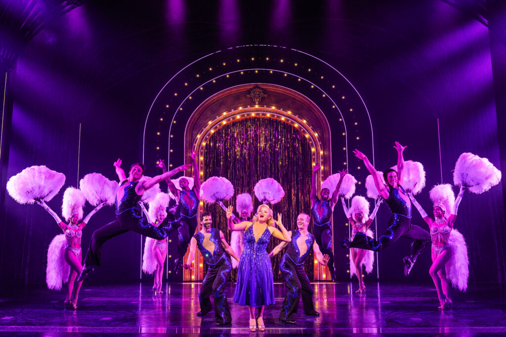 Megan Hilty and the cast of Death Becomes Her. Photo by Matthew Murphy and Evan Zimmerman.
