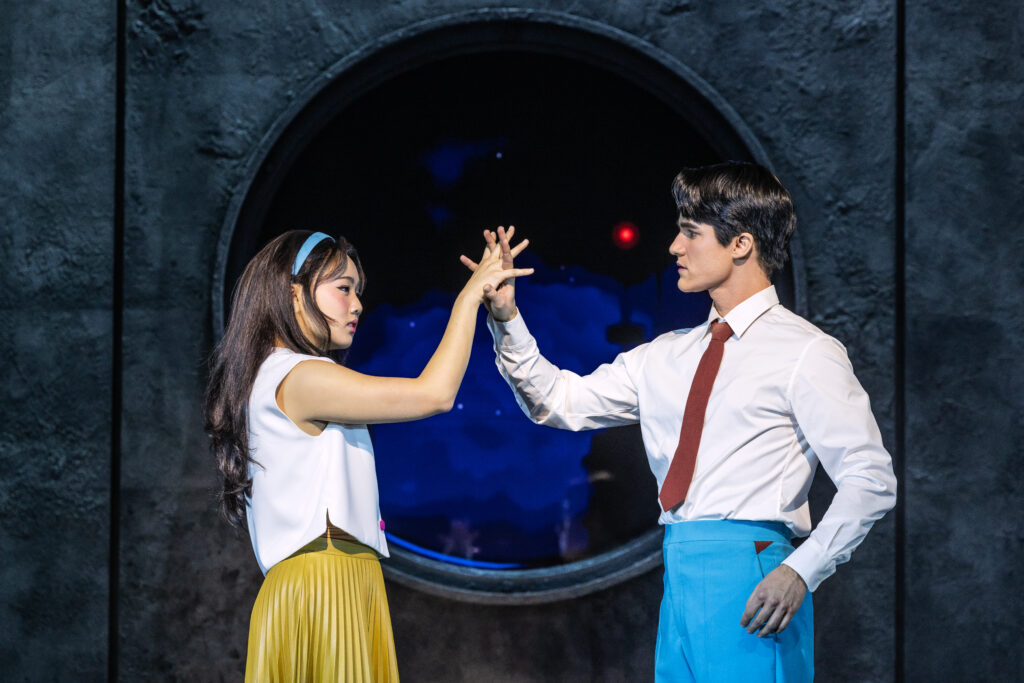 Helen J Shen and Darren Criss in Maybe Happy Ending. Photo by Matthew Murphy and Evan Zimmerman.