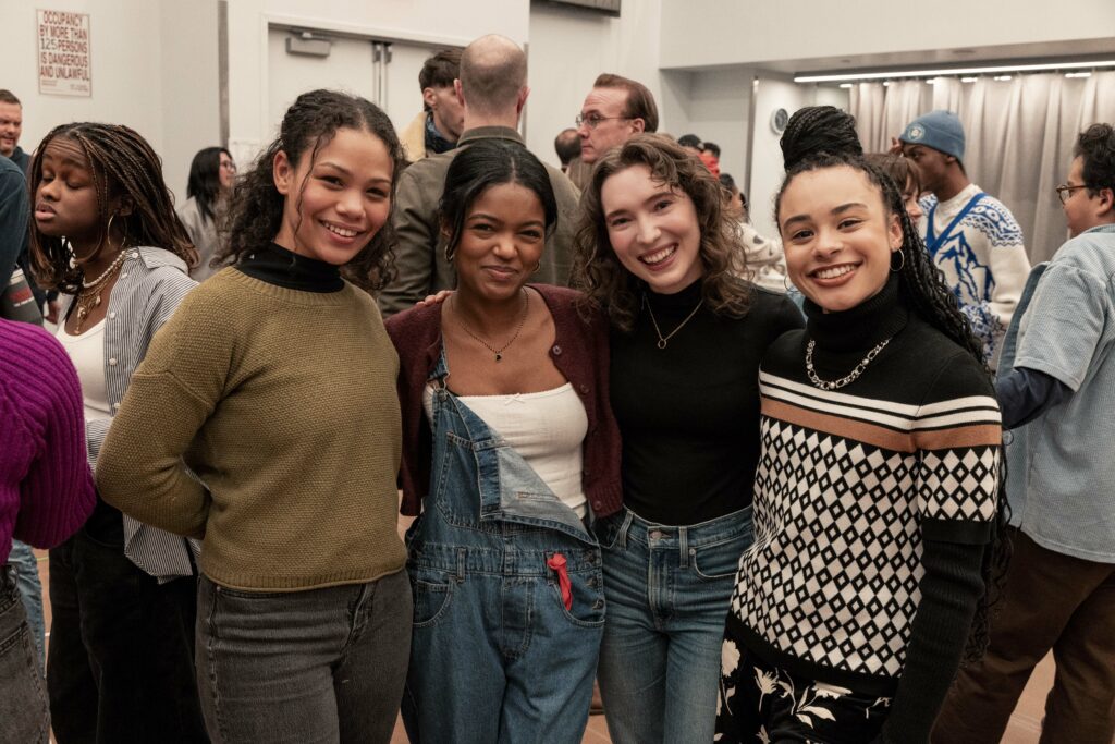 Nya Garner, Maya West, Rebecca Hurd, Gabrielle Nevaeh of Stranger Things: The First Shadow. Photo by Matthew Murphy.
