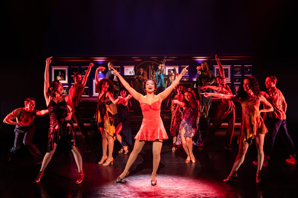 Jasmine Amy Rogers and the cast of Boop! The Betty Boop Musical in the musical's Chicago premiere. Photo by Matthew Murphy and Evan Zimmerman.