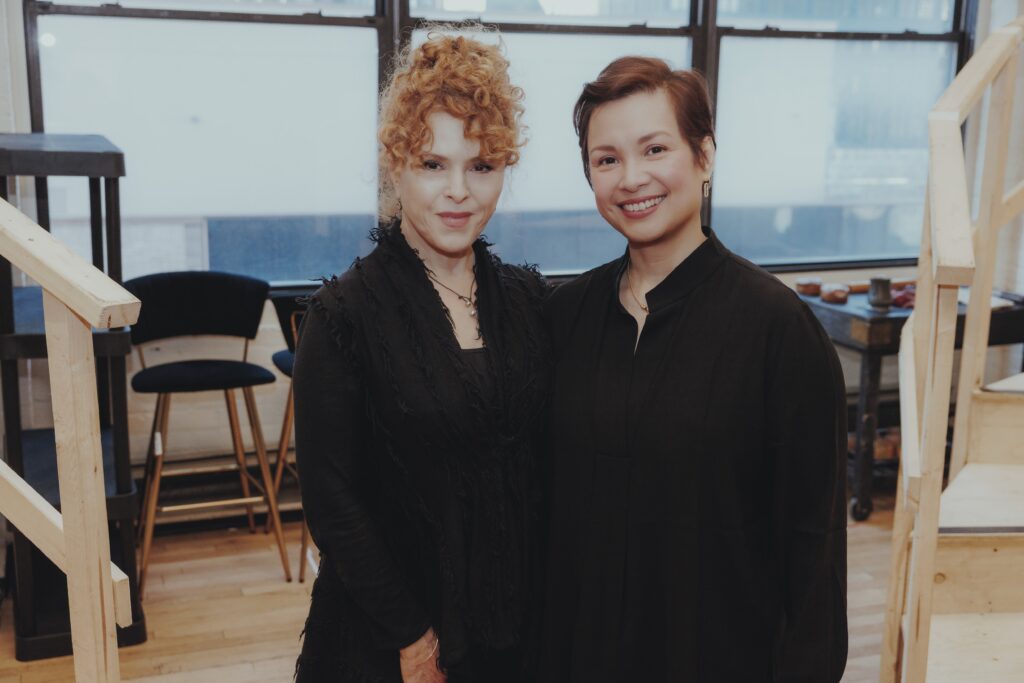 Bernadette Peters and Lea Salonga in rehearsal for Stephen Sondheim's Old Friends. Photo by Matthew Murphy.