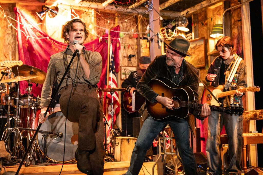 Andrew Durand and Jeb Brown in the Off-Broadway production of Dead Outlaw. Photo by Matthew Murphy.