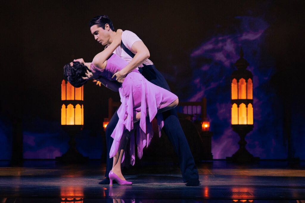 Sarah Hyland and Ryan McCartan in The Great Gatsby.