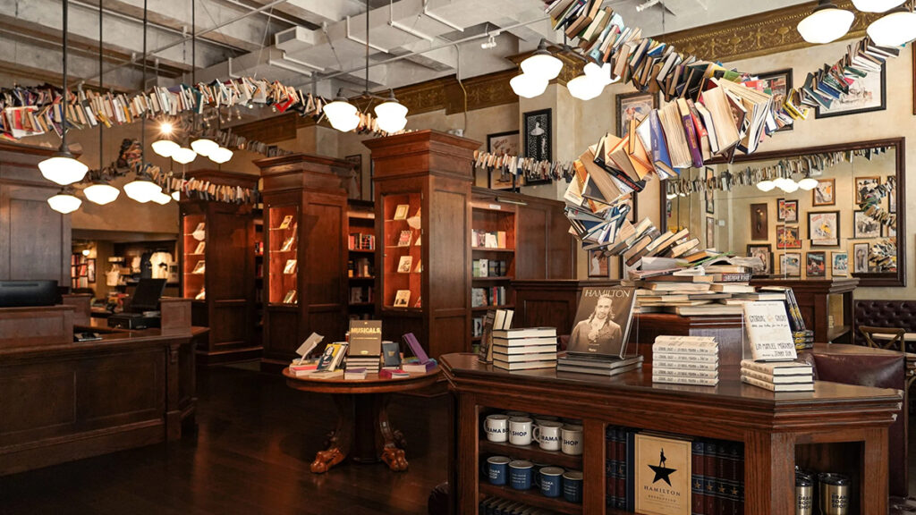 A display at the Drama Book Shop. Photo courtesy of the Drama Book Shop. 