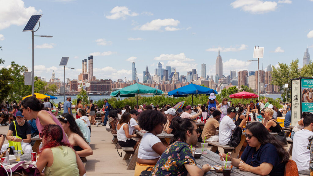 The Smorgasburg flea market in Williamsburg, Brooklyn. Photo courtesy of Smorgasburg. 