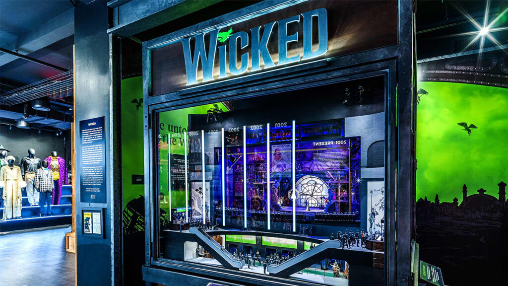 <i>Wicked's<i/> exhibit in The Museum of Broadway. Photo courtesy of The Museum of Broadway.