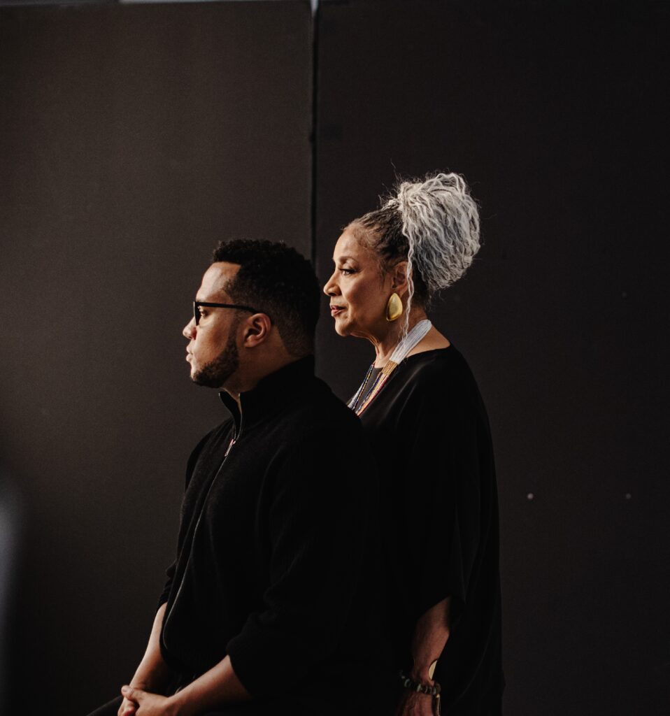 Purpose playwright Branden Jacobs-Jenkins and Phylicia Rashad. Photo by Marc J. Franklin.