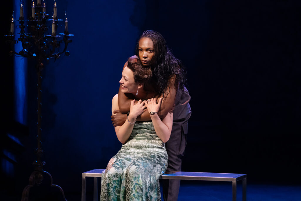 Molly Osborne and Kimber Elayne Sprawl in Othello. Photo by Julieta Cervantes.
