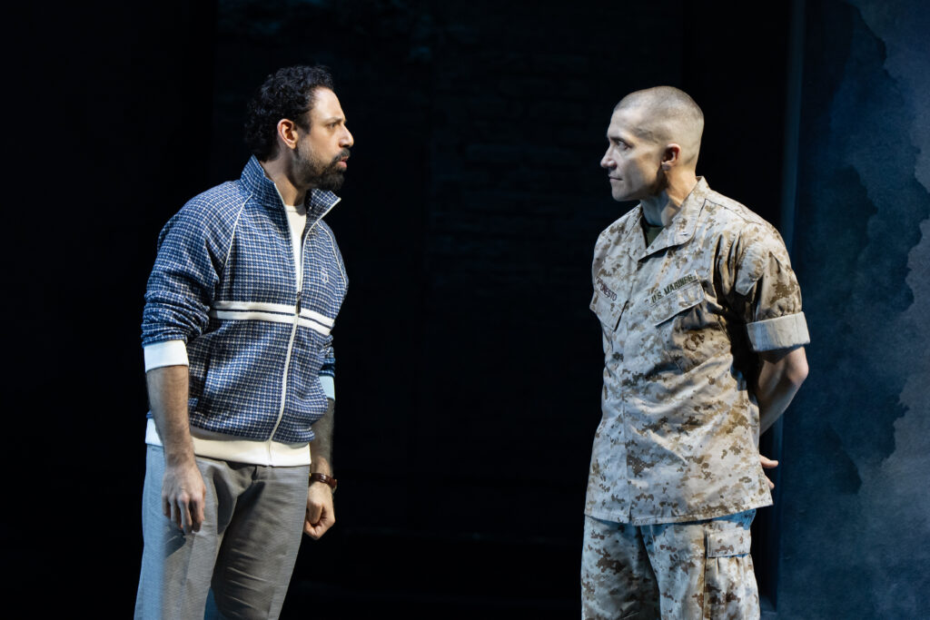 Anthony Michael Lopez and Jake Gyllenhaal in Othello. Photo by Julieta Cervantes.