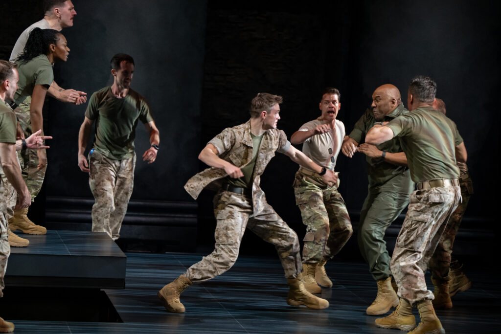 Andrew Burnap and the cast of Othello. Photo by Julieta Cervantes.