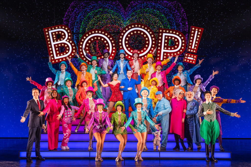 The cast of Boop! The Musical in the Chicago premiere. Photo by Matthew Murphy and Evan Zimmerman.
