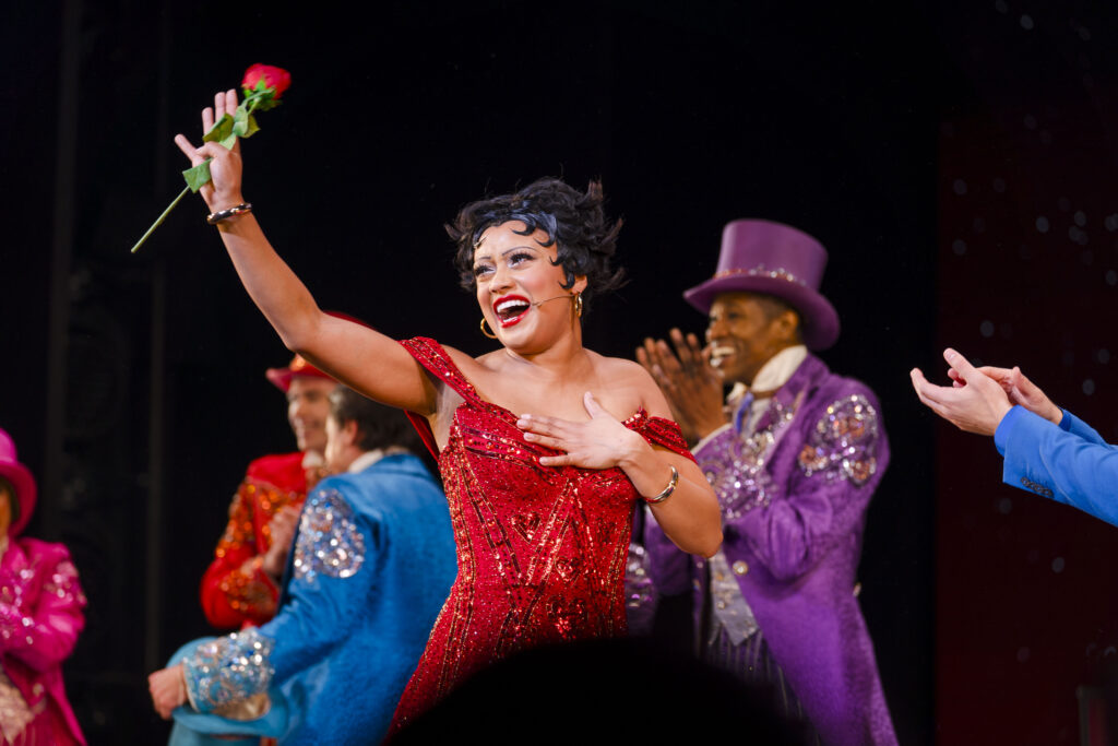 Jasmine Amy Rogers during Boop! The Musical's first Broadway curtain call. Photo by Avery Brunkus.