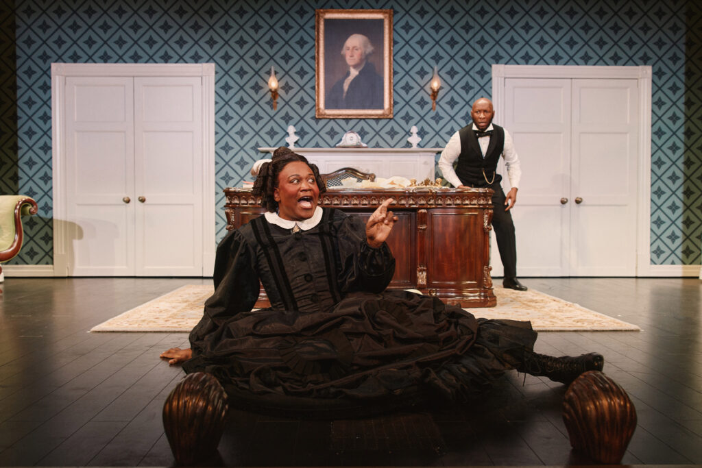 Tituss Burgess and Phillip James Brannon in Oh, Mary! Photo by Emilio Madrid.