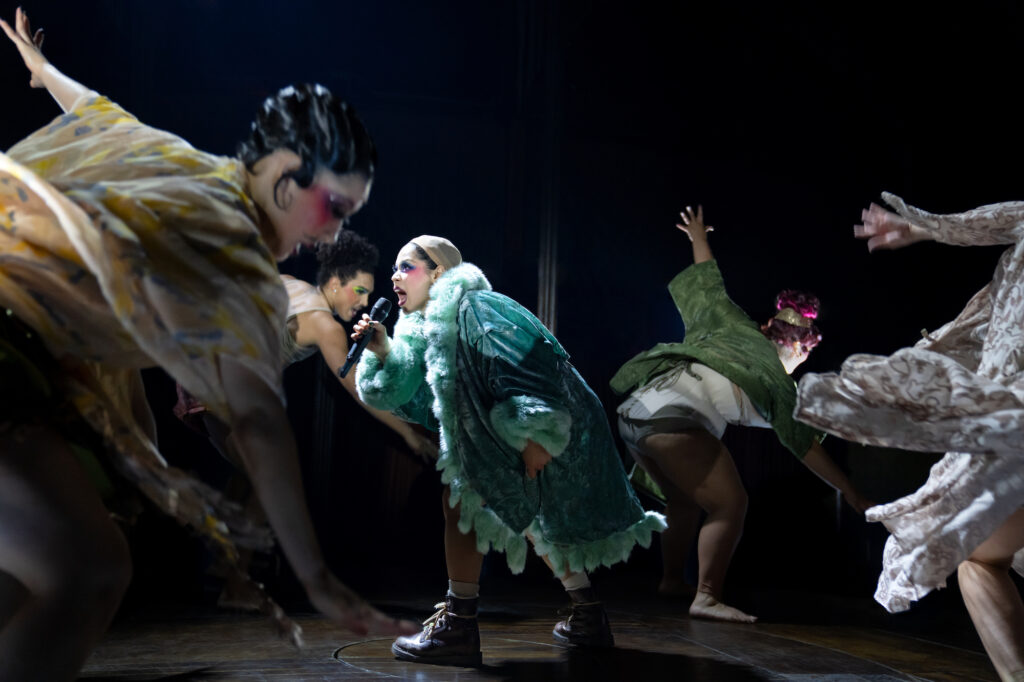 Eva Noblezada in Cabaret at the Kit Kat Club. Photo by Julieta Cervantes. 