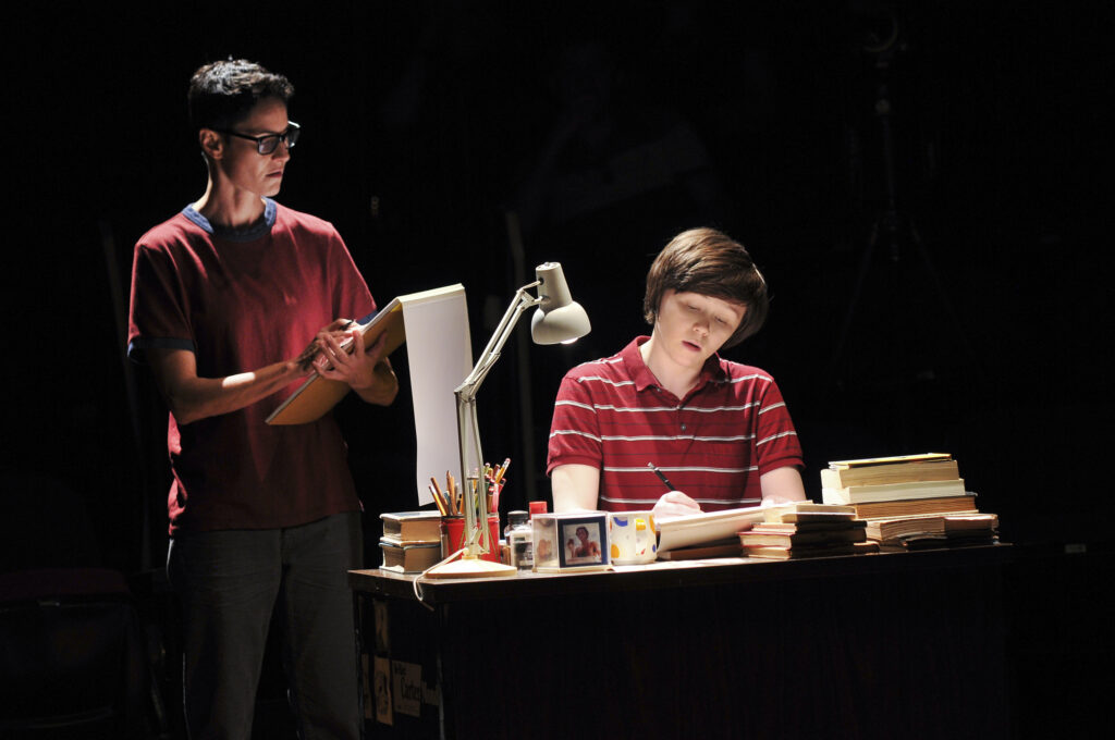 Beth Malone and Emily Skeggs in Fun Home. Photo by Joan Marcus.