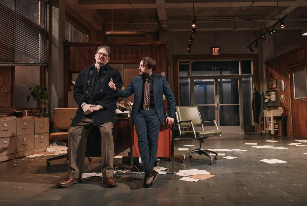 John Pirruccello and Kieran Culkin in Glengarry Glen Ross. Photo by Emilio Madrid.