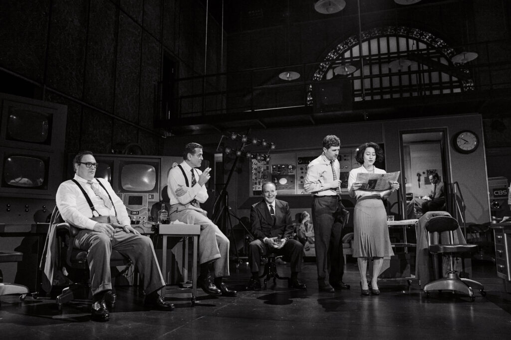 The cast of <i>Good Night, and Good Luck</i>. Photo by Emilio Madrid.