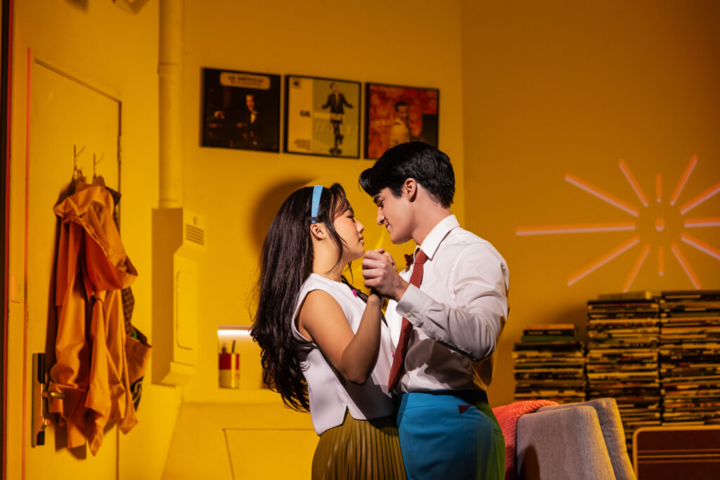 Helen J Shen and Darren Criss in Maybe Happy Ending. Photo by Matthew Murphy and Evan Zimmerman.