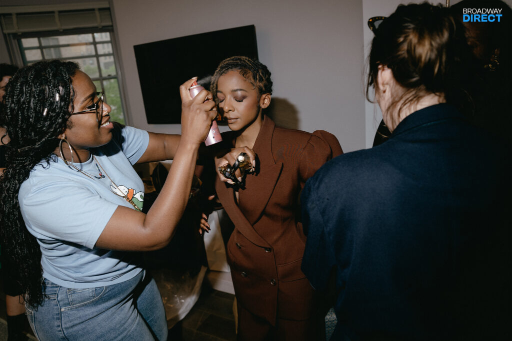 Kara Young prepares for the Met Gala. Photo by Andy Henderson for Broadway Direct.