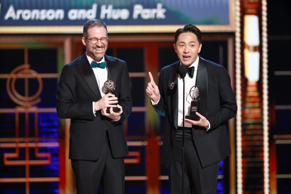 Will Aronson and Hue Park at the 78th Annual Tony Awards. Photo by Theo Wargo/Getty Images for Tony Awards Productions.
