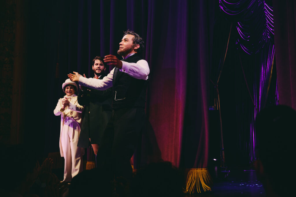 Conrad Ricamora on the opening night of Oh, Mary! on Broadway. Photo by Jenny Anderson.