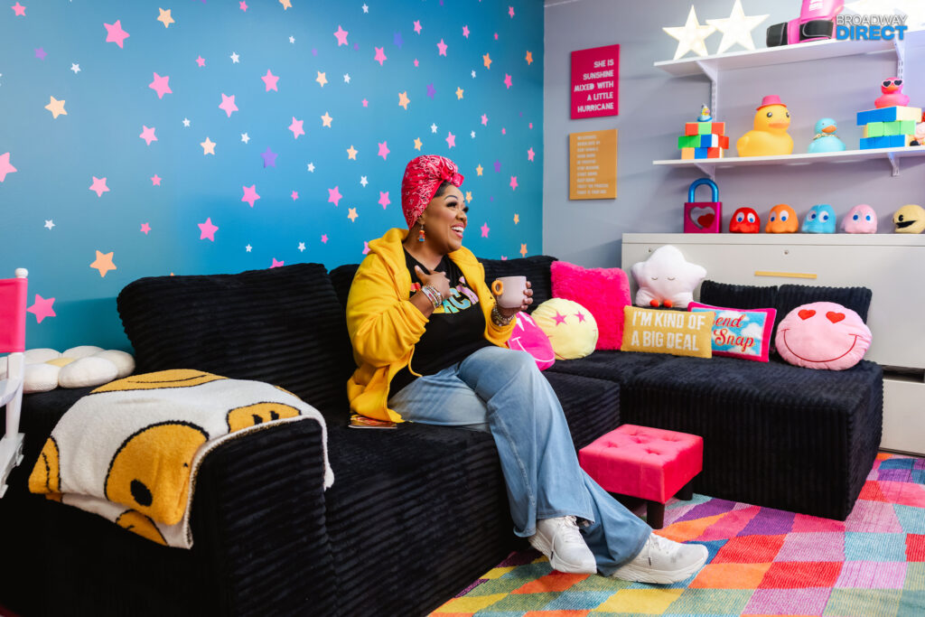 Cheryl Porter in her dressing room at & Juliet. Photo by Rebecca J Michelson for Broadway Direct.