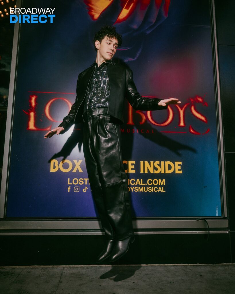 Ali Louis Bourzgui outside the Palace Theatre. Photo by Valerie Terranova for Broadway Direct.