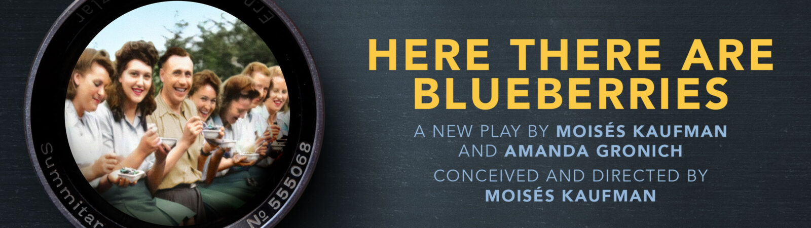 HERE THERE ARE BLUEBERRIES. A new play by Moisés Kaufman and Amanda Gronich. Conceived and directed by Moisés Kaufman.